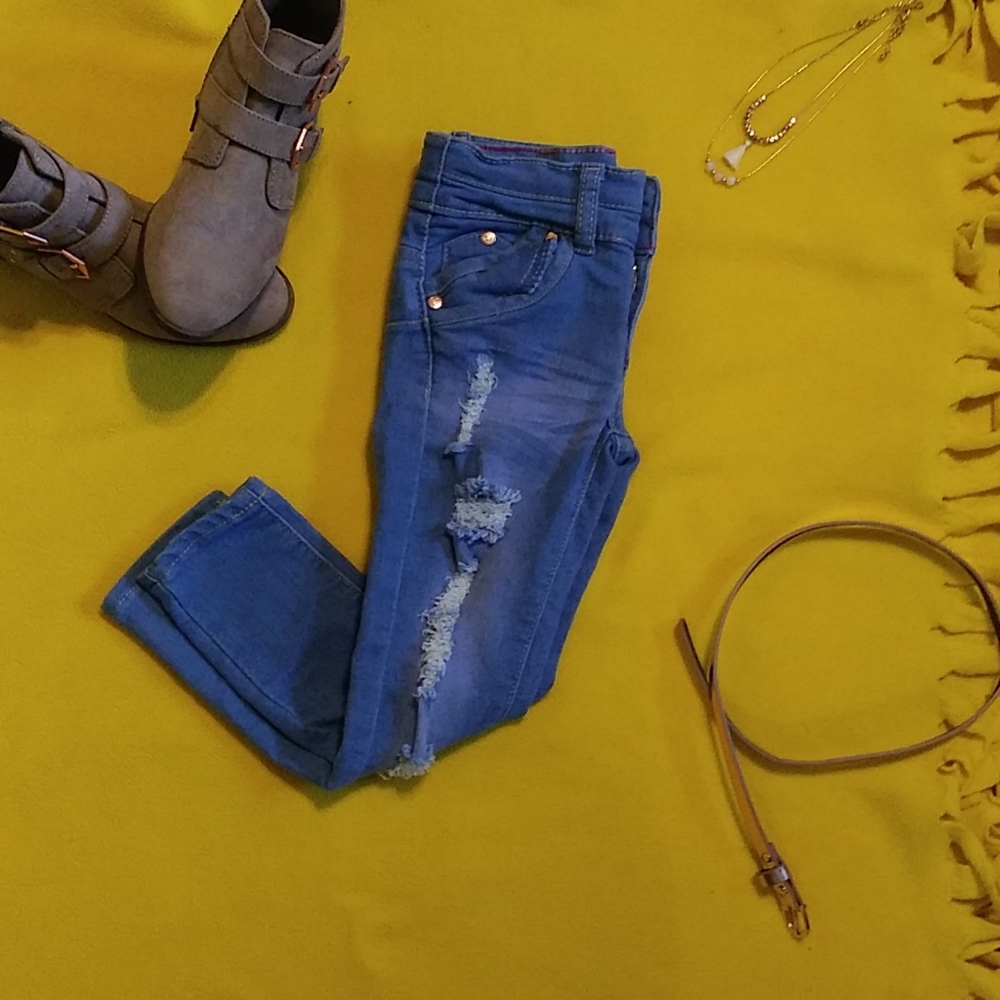 Girls blue jeans